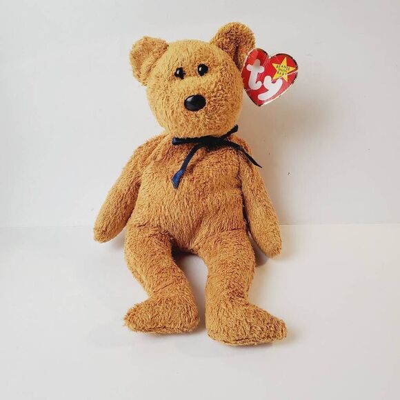 Ty Beanie Baby FUZZ the Bear Stuffed Animal Toy - Picture 2 of 5